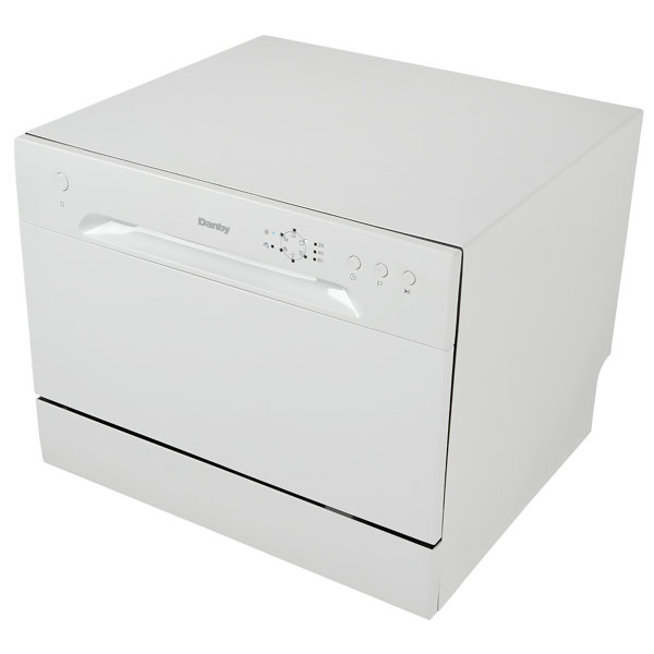 Danby 24" 52 Decibel dBA White Countertop Dishwasher with Stainless Steel Tub & Reviews Wayfair